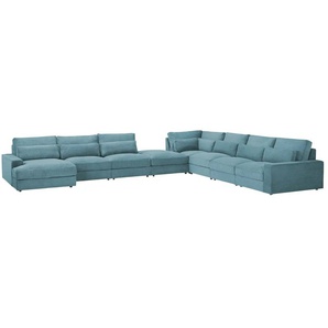 Wohnlandschaft Branna - türkis/petrol - Materialmix - 502 cm - 89 cm - cm 412,0 | Möbel Kraft