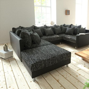 Wohnlandschaft Clovis Schwarz Modulsofa Hocker Armlehne, Design Wohnlandschaften, Couch Loft, Modulsofa, modular
