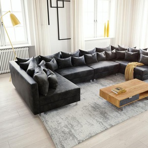 Wohnlandschaft Clovis XL Anthrazit Antik Optik Modulsofa, Design Wohnlandschaften, Couch Loft, Modulsofa, modular