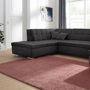 Wohnlandschaft DOMO COLLECTION Aversa U-Form, braun (espresso), B:364cm H:83cm T:201cm, Luxus-Microfaser (100% Polyester), Struktur (100% Polyester), Struktur weich (100% Polyester), Sofas, wahlweise mit Bettfunktion, frei im Raum stellbar, Topseller
