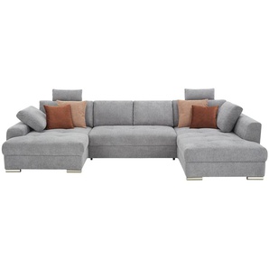 Wohnlandschaft   Francis ¦ grau ¦ Maße (cm): B: 370 H: 88 T: 218