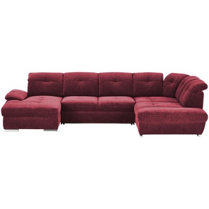 Wohnlandschaft  Gladys ¦ rot ¦ Maße (cm): B: 377 H: 103 T: 246.0