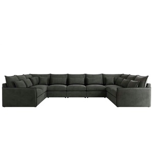 Wohnlandschaft Graphit ¦ grau ¦ Maße (cm): B: 442 H: 93