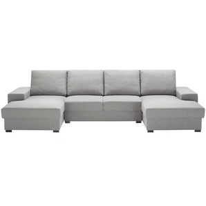Wohnlandschaft - grau - Materialmix - 344 cm - 90 cm - cm 160,0 | Möbel Kraft