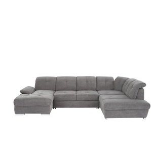 Wohnlandschaft - grau - Materialmix - 377 cm - 103 cm - cm 246,0 | Möbel Kraft