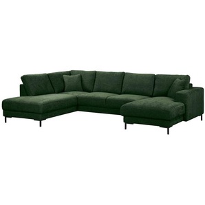 Wohnlandschaft Grün Webstoff Cieli 305 x 85 x 200cm Longchair davorstehend rechts Modern