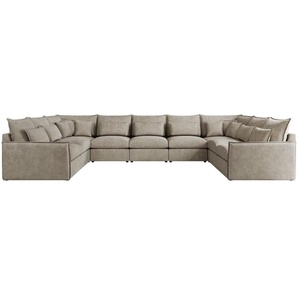 Wohnlandschaft Hellbraun   ¦ braun ¦ Maße (cm): B: 442 H: 93