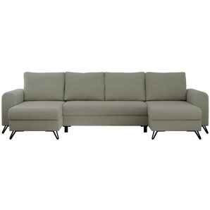 Wohnlandschaft Hellgrau ¦ grau ¦ Maße (cm): B: 312 H: 90