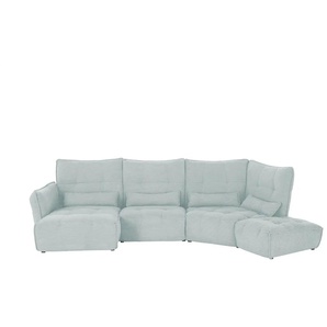Wohnlandschaft Jeaneva - blau - Materialmix - 384 cm - 101 cm - cm 197,0 | Möbel Kraft