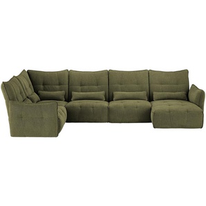 Wohnlandschaft  Jeaneva ¦ grün ¦ Maße (cm): B: 428 H: 101 T: 228.0