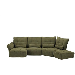 Wohnlandschaft Jeaneva - grün - Materialmix - 384 cm - 101 cm - cm 197,0 | Möbel Kraft