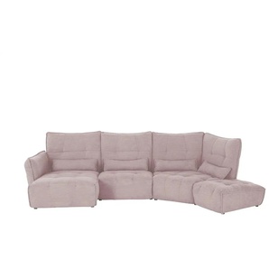 Wohnlandschaft Jeaneva - rosa/pink - Materialmix - 384 cm - 101 cm - cm 197,0 | Möbel Kraft