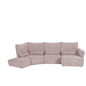 Wohnlandschaft Jeaneva - rosa/pink - Materialmix - 384 cm - 101 cm - cm 197,0 | Möbel Kraft