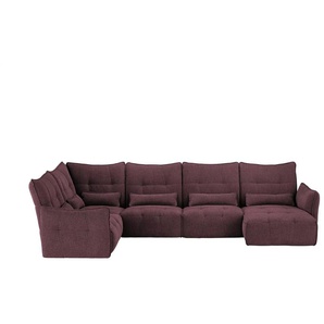 Wohnlandschaft Jeaneva - rot - Materialmix - 428 cm - 101 cm - cm 228,0 | Möbel Kraft
