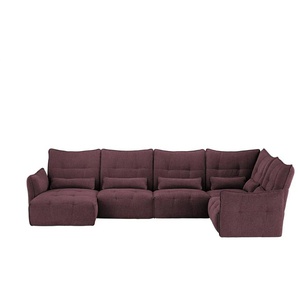 Wohnlandschaft Jeaneva - rot - Materialmix - 428 cm - 101 cm - cm 228,0 | Möbel Kraft