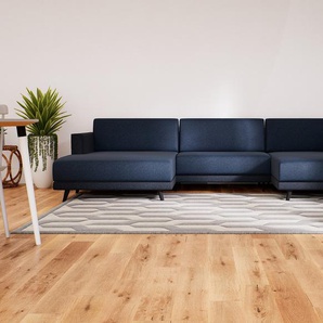 Wohnlandschaft Jeansblau - Flexible Designer-Wohnlandschaft: Hochwertige Materialien, einzigartiges Design - 305 x 75 x 162 cm, Konfigurator