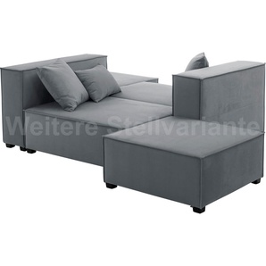 Wohnlandschaft MAX WINZER MOVE Sofas Gr. B/H/T: 240 cm x 78 cm x 240 cm, Flachgewebe 16525, grau Wohnlandschaften Sofa-Set 09 aus 6 Sitz-Elementen, inklusive 3 Zierkissen