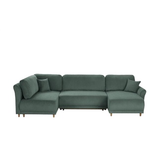 Wohnlandschaft mit Funktion  Malyn II ¦ grün ¦ Maße (cm): B: 316 H: 90 T: 160.0