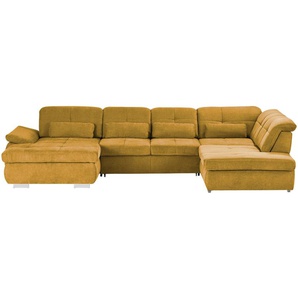 Wohnlandschaft mit Funktion  Perry ¦ gelb ¦ Maße (cm): B: 374