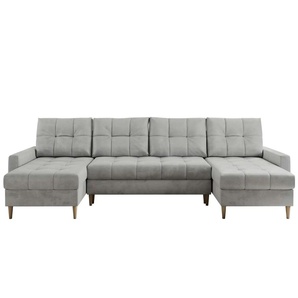 Wohnlandschaft mit Schlaffunktion Astra ¦ silber ¦ Maße (cm): B: 290 H: 75