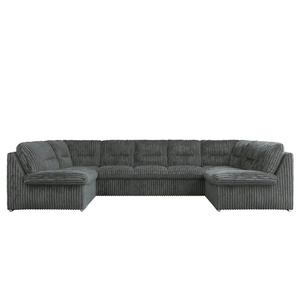 Wohnlandschaft mit Schlaffunktion Comodo ¦ grau ¦ Maße (cm): B: 340 H: 93