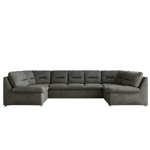 Wohnlandschaft mit Schlaffunktion Comodo ¦ grau ¦ Maße (cm): B: 340 H: 93