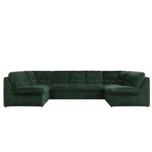 Wohnlandschaft mit Schlaffunktion Comodo ¦ grün ¦ Maße (cm): B: 340 H: 93