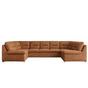 Wohnlandschaft mit Schlaffunktion Comodo ¦ orange ¦ Maße (cm): B: 340 H: 93