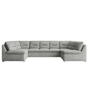 Wohnlandschaft mit Schlaffunktion Comodo - silber - Materialmix - 340 cm - 93 cm | Möbel Kraft
