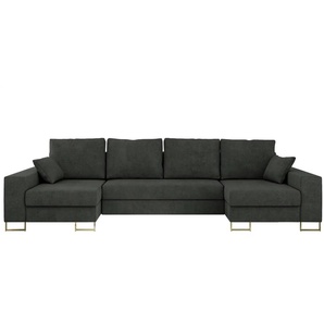 Wohnlandschaft mit Schlaffunktion Dorain ¦ grau ¦ Maße (cm): B: 312 H: 95