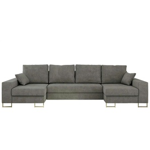 Wohnlandschaft mit Schlaffunktion Dorain ¦ grau ¦ Maße (cm): B: 312 H: 95