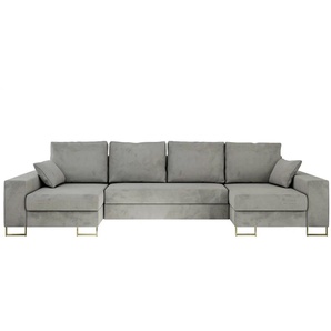 Wohnlandschaft mit Schlaffunktion Dorain - silber - Materialmix - 312 cm - 95 cm | Möbel Kraft