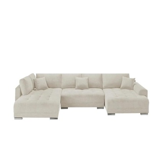Wohnlandschaft mit Schlaffunktion Lemie ¦ beige ¦ Maße (cm): B: 356 H: 85 T: 218.0