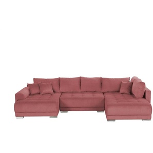 Wohnlandschaft mit Schlaffunktion Lemie - rot - Materialmix - 356 cm - 85 cm - cm 218,0 | Möbel Kraft