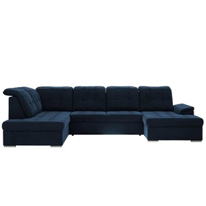 Wohnlandschaft mit Schlaffunktion Madrito ¦ blau ¦ Maße (cm): B: 323 H: 89
