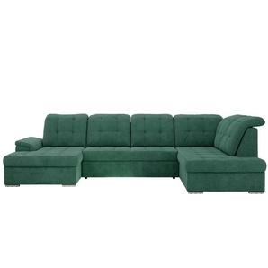 Wohnlandschaft mit Schlaffunktion Madrito ¦ grün ¦ Maße (cm): B: 323 H: 89