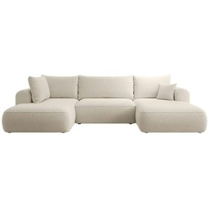 Selsey Wohnlandschaft mit Schlaffunktion Ovo ¦ beige ¦ Maße (cm): B: 375 H: 95