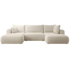 Selsey Wohnlandschaft mit Schlaffunktion Ovo - beige - Materialmix - 375 cm - 95 cm | Möbel Kraft
