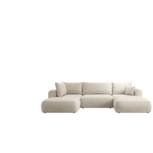 Selsey Wohnlandschaft mit Schlaffunktion Ovo - beige - Materialmix - 375 cm - 95 cm | Möbel Kraft