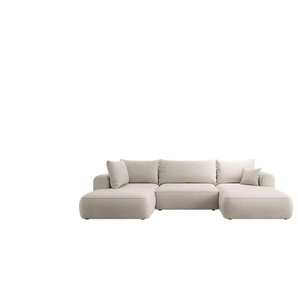 Selsey Wohnlandschaft mit Schlaffunktion Ovo ¦ creme ¦ Maße (cm): B: 375 H: 95