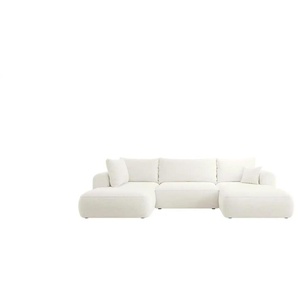 Selsey Wohnlandschaft mit Schlaffunktion Ovo ¦ creme ¦ Maße (cm): B: 375 H: 95