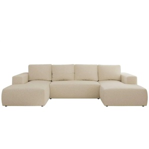 Wohnlandschaft mit Schlaffunktion Trentino ¦ beige ¦ Maße (cm): B: 334 H: 91