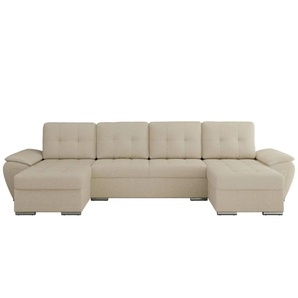 Wohnlandschaft mit Schlaffunktion Umbria ¦ beige ¦ Maße (cm): B: 336 H: 85