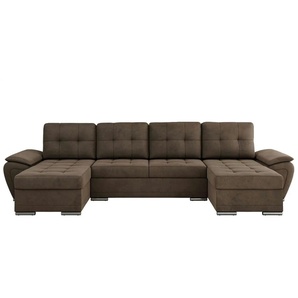 Wohnlandschaft mit Schlaffunktion Umbria ¦ braun ¦ Maße (cm): B: 336 H: 85