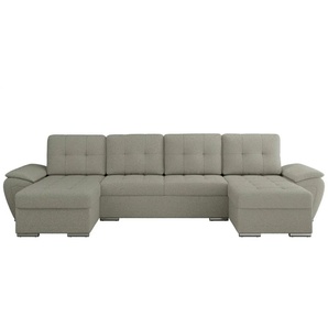 Wohnlandschaft mit Schlaffunktion Umbria ¦ grau ¦ Maße (cm): B: 336 H: 85