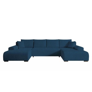 Wohnlandschaft Nelly - blau - Materialmix - 349 cm - 85 cm | Möbel Kraft