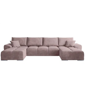 Wohnlandschaft Nubes - rosa/pink - Materialmix - 360 cm - 85 cm | Möbel Kraft