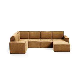 Wohnlandschaft Orto - gelb - Materialmix - 311 cm - 93 cm | Möbel Kraft