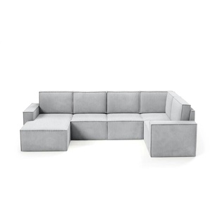 Wohnlandschaft Orto - grau - Materialmix - 311 cm - 93 cm | Möbel Kraft