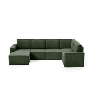Wohnlandschaft Orto - grün - Materialmix - 311 cm - 93 cm | Möbel Kraft